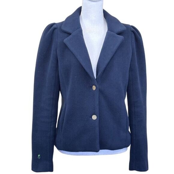 Dudley Stephens blue Windsor Jacket, polished, cozy, preppy, structured, comfy - Picture 1 of 7